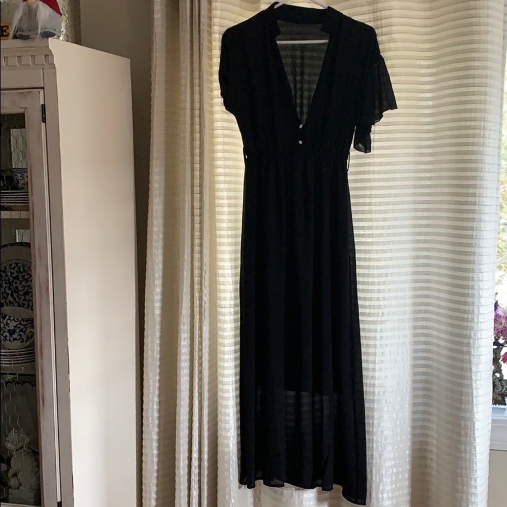 Black maxi dress